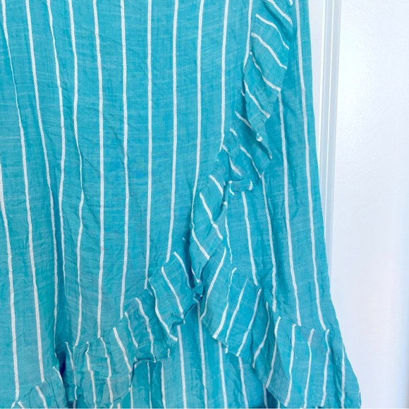 Ruffled Blue Island Asymmetrical Skirt 🏝️ - Picture 4 of 10